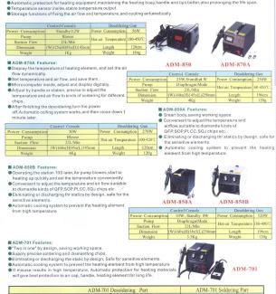 Desoldering Stations Product/ M&aacute;y h&agrave;n - m&aacute;y kh&ograve; hơi n&oacute;ng