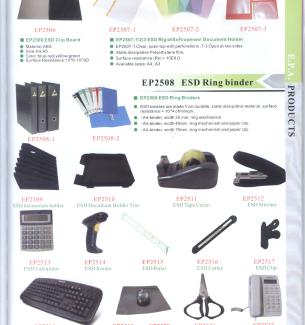ESD Clip Board and Holder/ File- Văn ph&ograve;ng phẩm chống tĩnh điện