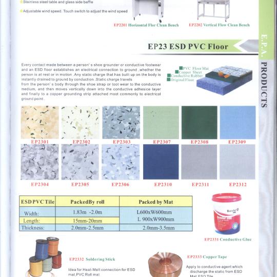 ESD PVC Floor/ Gạch - Miếng l&oacute;t s&agrave;n ESD